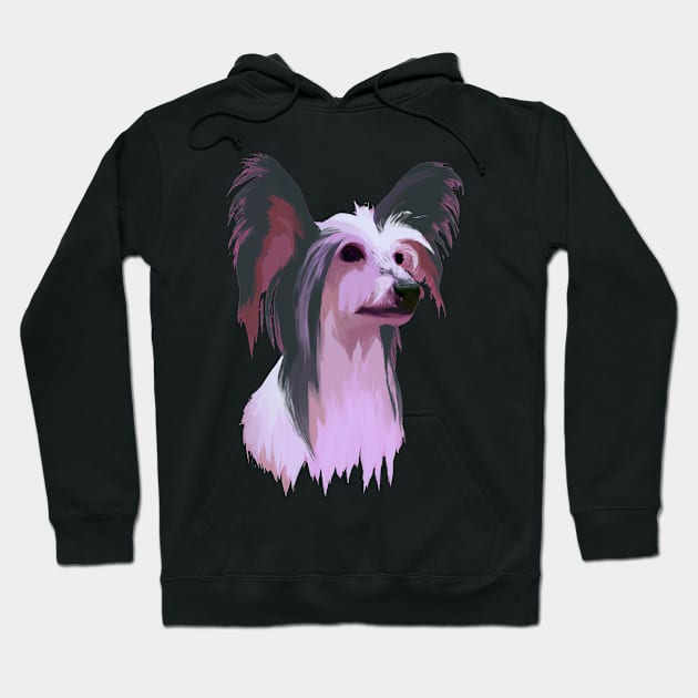 Chinese Crested Pop Art - Dog Lover Gifts Hoodie by PawPopArt